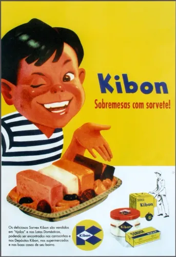 Cartaz antigo Kibon Sorvete - Colecionador