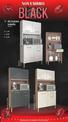 COZINHA ISABELLA 88CM K601 - R$ 549,00