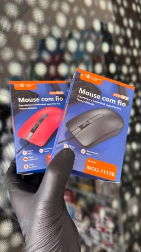 Mouse com fio USB 