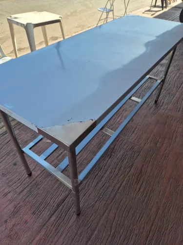 Mesa de Aço Inox para Comércio 180cm por 70cm 