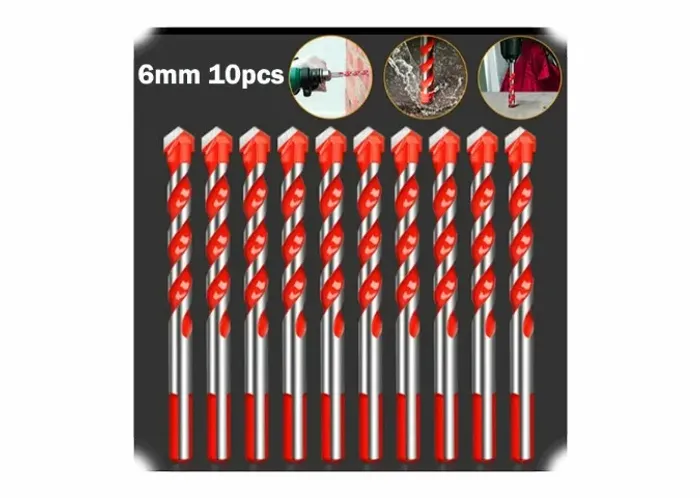 Broca Triângulo Multifuncional 6mm 10pcs  