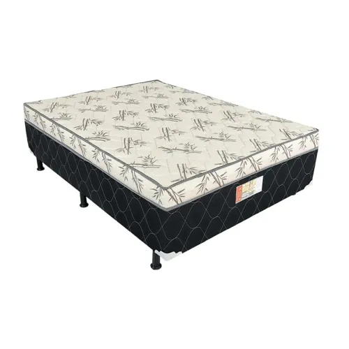 Cama Box Casal com Colchão Bamboo