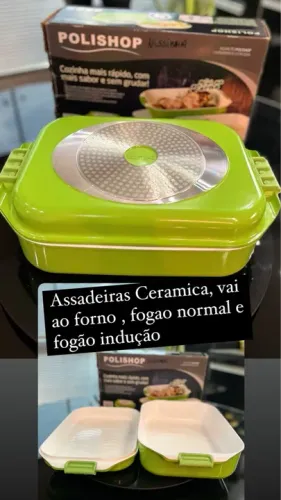 Assadeira Cerâmica PoliShop - Fogão, Forno e Indução
