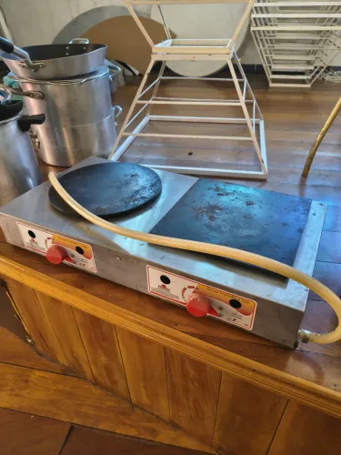 Máquina de crepe francês  - duplo à gás 