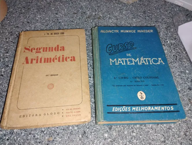 Livros Antigos de Matemática e Aritmética