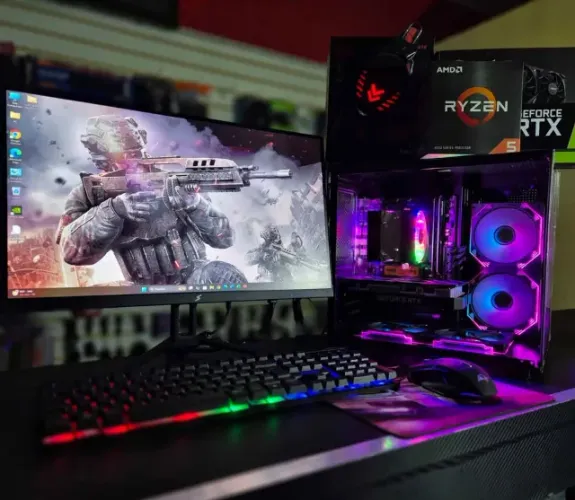 Pc Gamer Completo Ryzen 5 RTX 3050 mais barato da olx