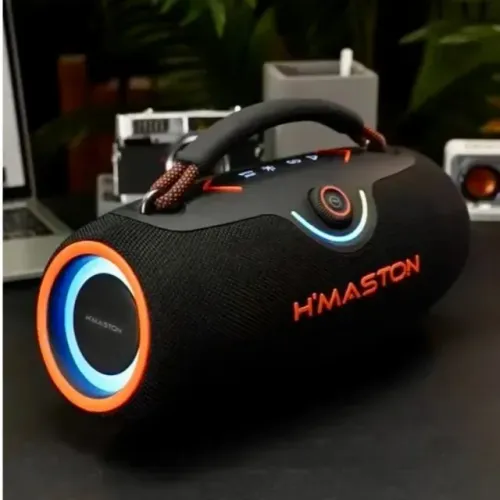 Caixa de Som Boombox H`Maston TN910 Original Alta Potência Bluetooth Speaker