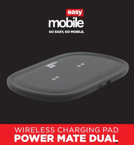 CARREGADOR POWER MATE DUAL PRETO EASY MOBILE
