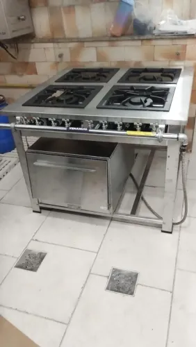 Fogão Maxi Inox 4 queimadores com forno inox Venâncio 