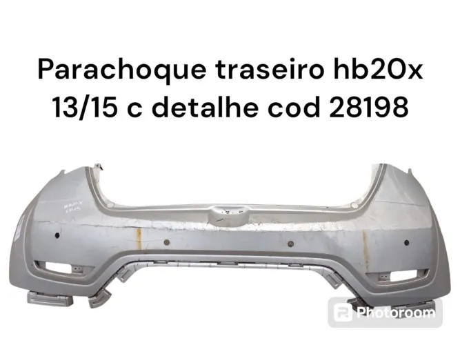 Parachoque traseiro HB20X 13/15 c/ detalhe - Cód. 28198