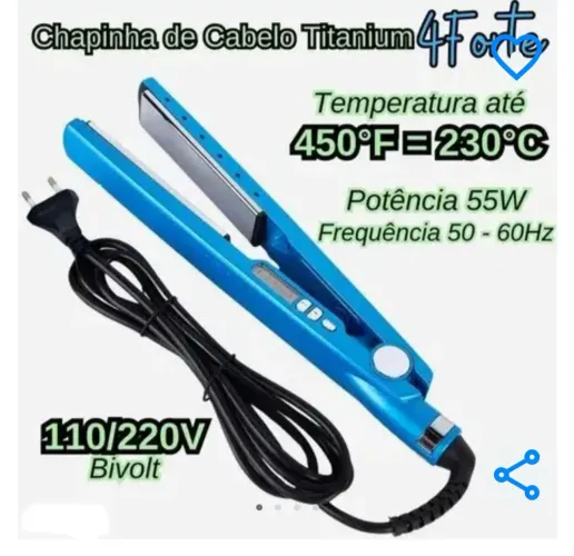 Prancha 4 forte Titanium 450° 