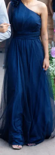 Vestido festa azul marinho
