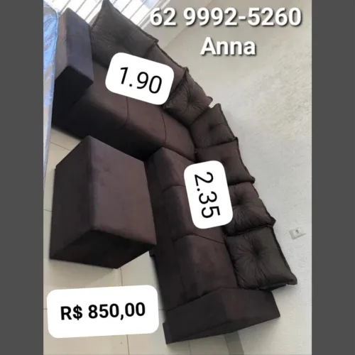 Sofá de canto moderno e confortável