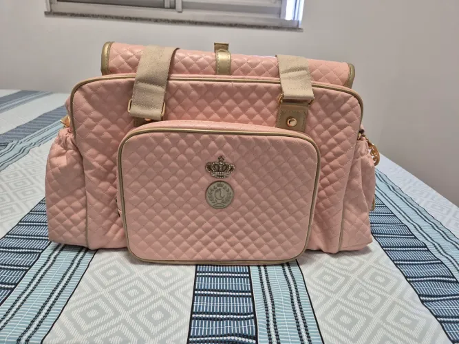 Kit 02 peças mala maternidade, trocador portátil Marca Lequiqui Semi Nova