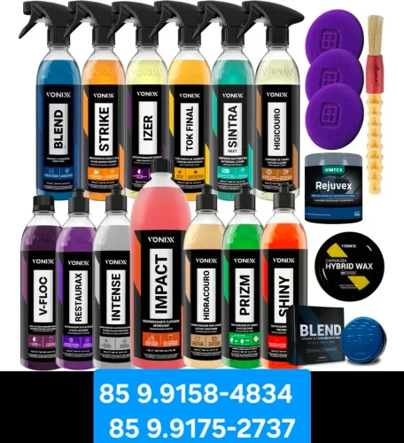 Produtos para limpeza automotiva lava jato vonixx estetica