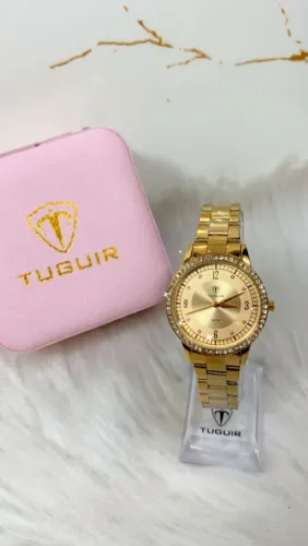 Relógio Feminino Dourado Tuguir