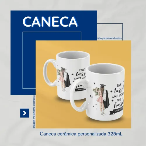 Caneca Cerâmica Personalizada 325ml