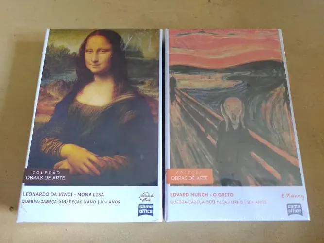 Quebra-cabeças 500 Peças da Game Office Mona Lisa + O Grito Lacrados