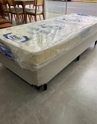Cama Box Solteiro com Colchão D20