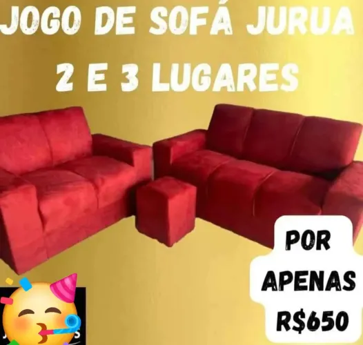 Sofá de 2 e 3 lugares espaçoso