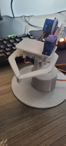Braço robotico com servos já montado para arduino, esp32, sistemas embarcados