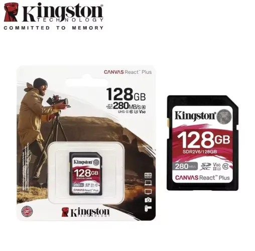 Cartão de memória Kingston SDXC 128GB 280mb/S U3 V60 UHS-II Classe 10