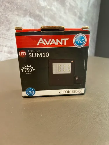 Refletor Led 10w Avant, Ip65, Luz Branca Fria, Carcaça Preta