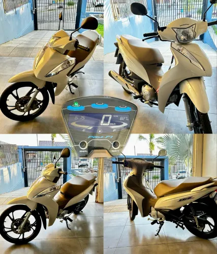 Honda Biz EX 2024 branca com menos de 1mil km