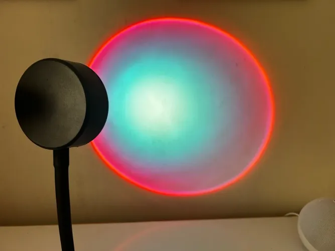 Luminária projetora de ambiente LED RGB - Efeito Pôr do Sol