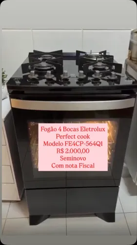 Vendo fogão Eletrolux 4 bocas seminovo