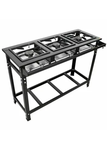 Fogão industrial 3 bocas de ferro fundido, ALTA pressão, NOVO, garantia e entrega GRÁTIS*