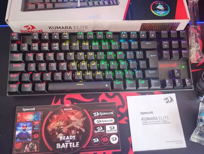 Teclado gamer redragon Kurama elite tri modo novo