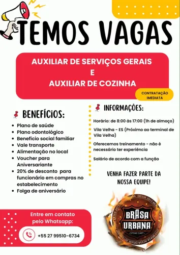 TEMOS VAGAS