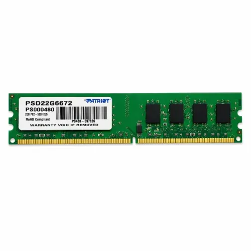 Memória RAM Patriot 2GB DDR2 667MHz PC2-5300 CL5 Desktop PSD22G6672 pode ser retirado