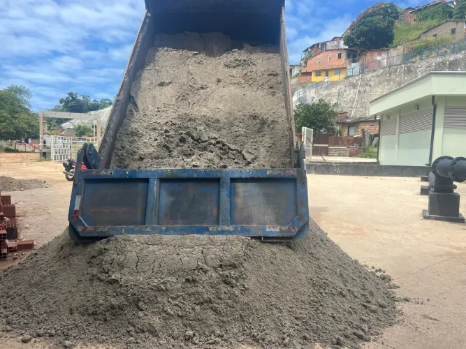 Areia brita aterro, retirada de entulho