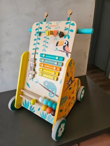Andador Bebê de madeira Multi Atividades Educativo Janod