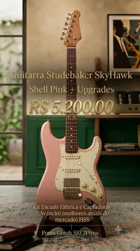 Guitarra Studebaker + Kit Avancini + Ponte Gotoh 510 2pivos