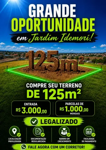 Vendo terreno - Aceito Entrada R$3.000,00