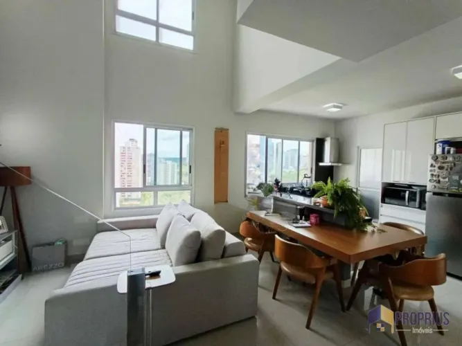 Apartamento duplex - Vila da Serra. Torre única, revestido em porcelanato aerado e textura