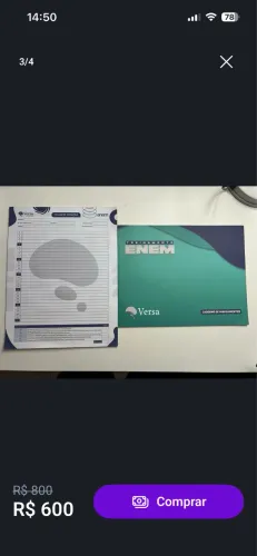 Livros cursinho VERSA