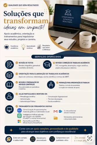 Revisão de texto, trabalhos, aulas particulares.