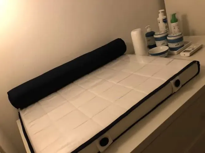 Kit berço + trocador + almofada amamentação 