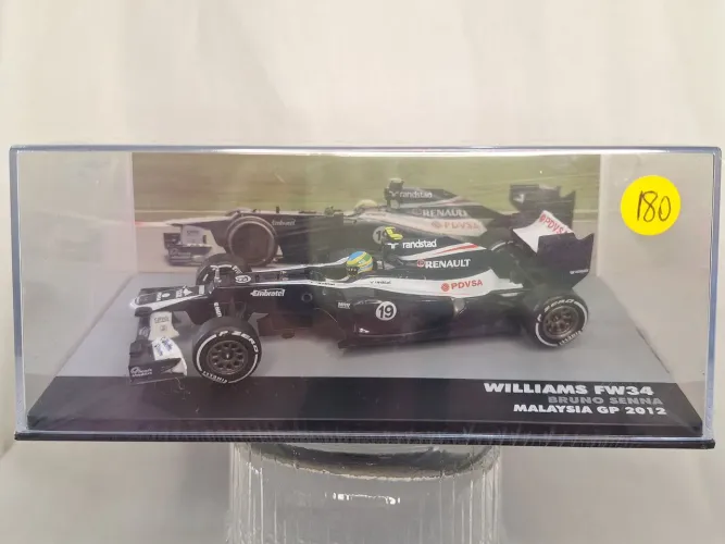 Carrinho Miniatura Fórmula 1 Lacrado Williams FW34 Bruno Senna Malaysia GP 2012
