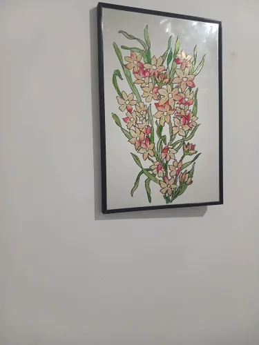 Quadro decorativo de vidro espelhado tamanho 42x28