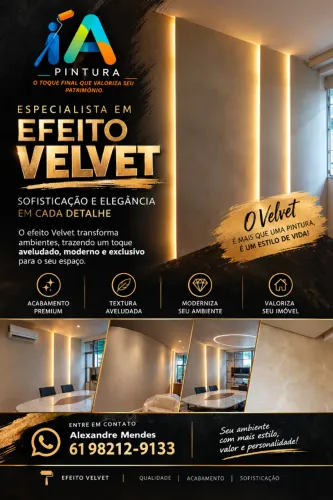 Pintor especialista em feito velvet