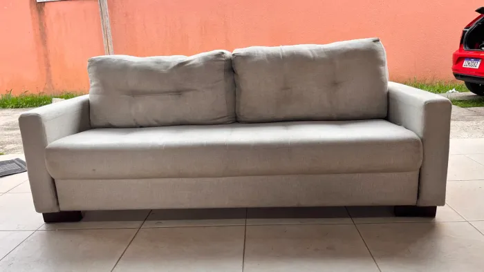 Sofá living linho móveis campo largo 2,10