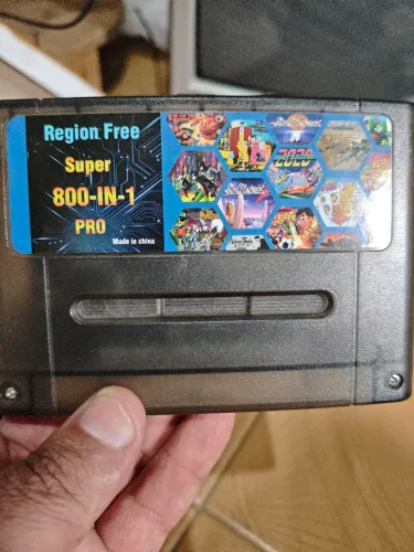 Cartucho de videogame SNES super 800 em 1
