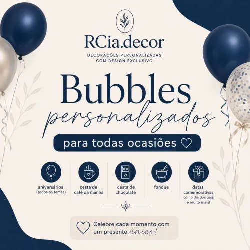Balões Bubble e decorações