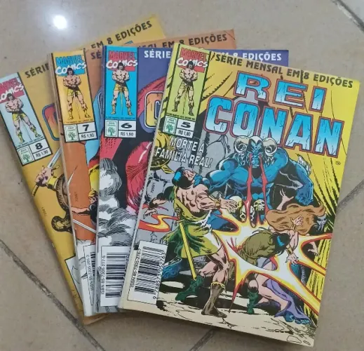 Coleção Rei Conan, vol 1 ao 8, Editora Abril, excelente estado.