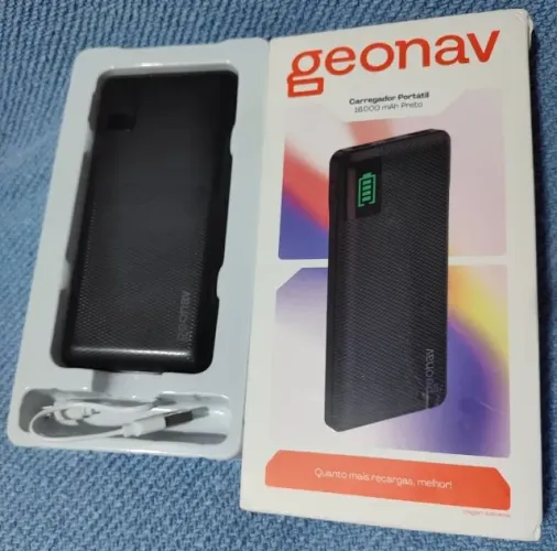 Power Bank Universal Portátil 16.000mah Geonav PB16KBK Cor preto